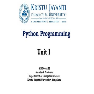 Python Programming ppt | PPT