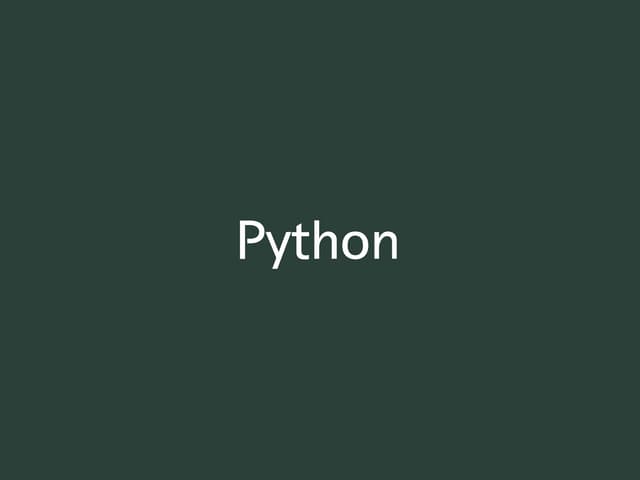 파이썬 튜토리얼 (Python tutorial)