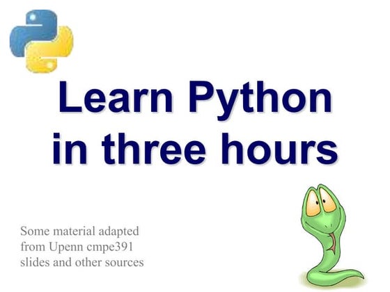 Full Python in 20 slides | PPT