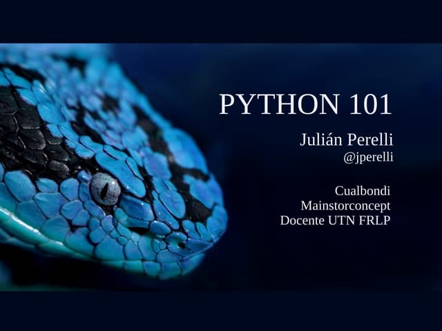 Python 101 | PPT