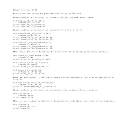 Defining Function In Python | PDF