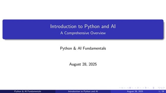 Easy Python and AI Presentation (developed with AI)