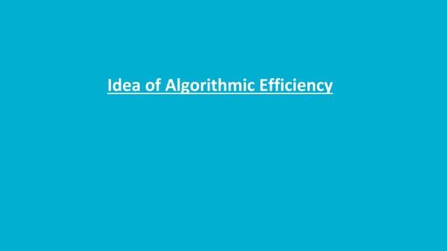 Python algorithm efficency