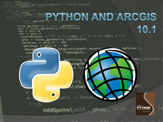 Python and ArcGIS 10.1