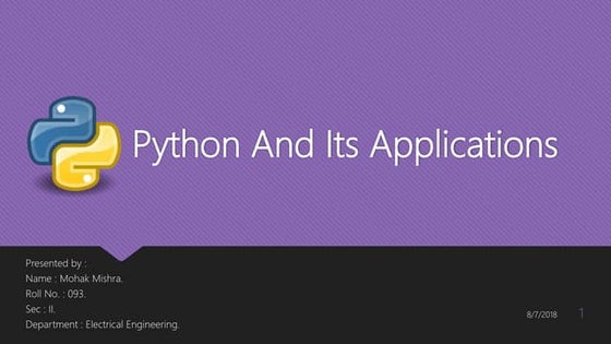 Python and its applications