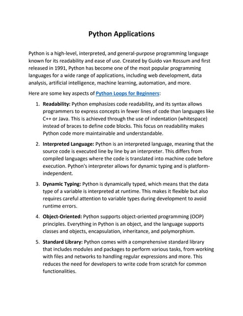 introduction to Python (for beginners) | PPT