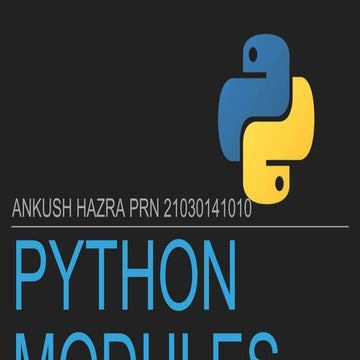 Presentation on Array Module and Python | PPT