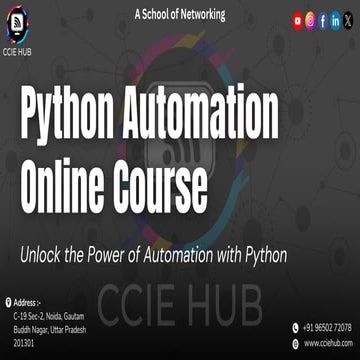 Python Automation Online Course CCIE HUB PDF | PDF