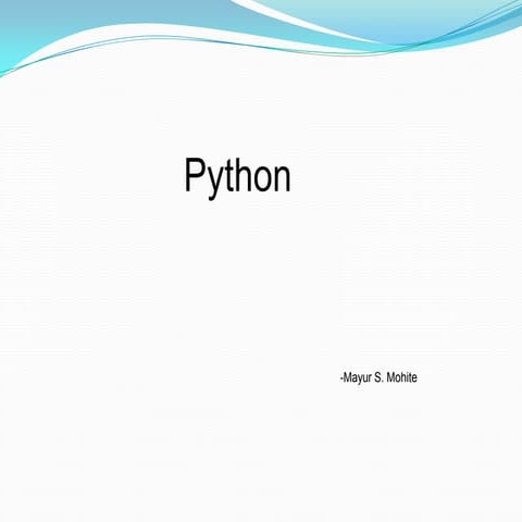 Python basic | PPT