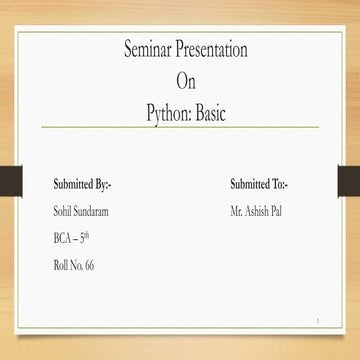 Python basic | PPT
