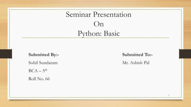 Python basic