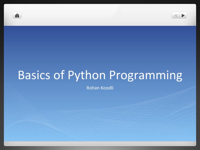 Python basics | PPT