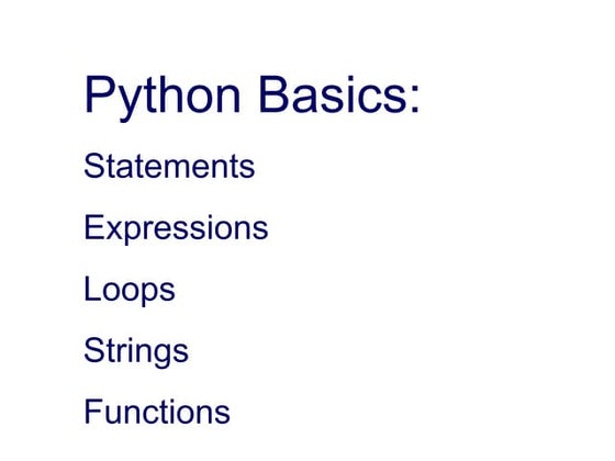 Full Python in 20 slides | PPT