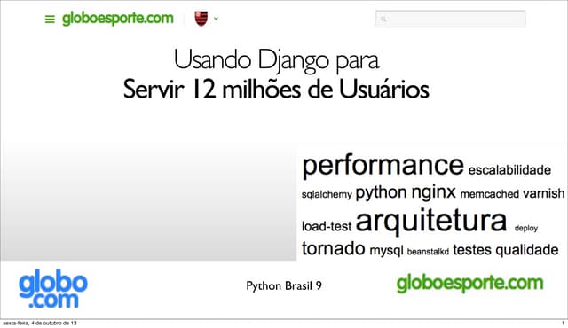Palestra apresentanda na Python Brasil 9
