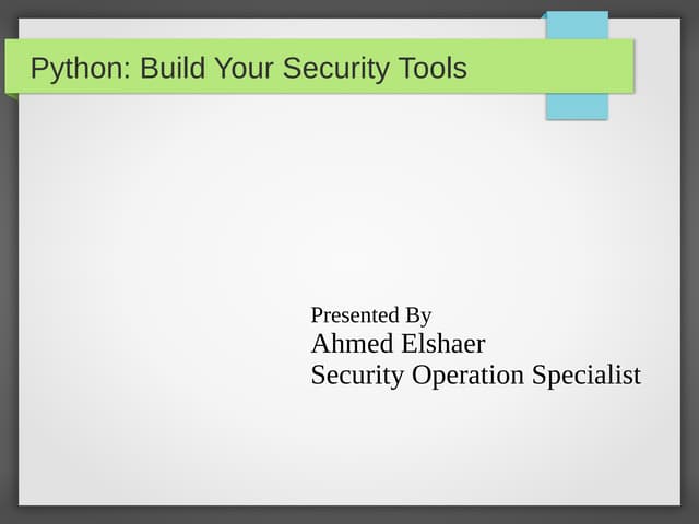 Python build your security tools.pdf