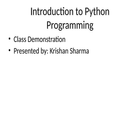 Introduction to Python Programming programming.pptx