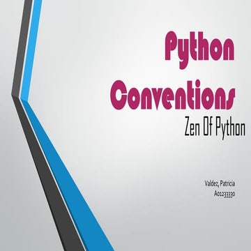 Python conventions