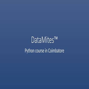 Python programming courses in coimbatore | PPT