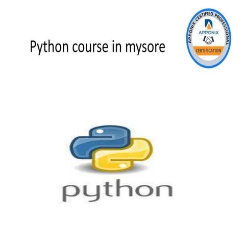 Python course in mysore 16 PPT