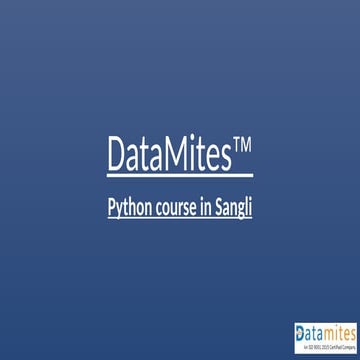 Python classes with placements in Sangli | PPTX