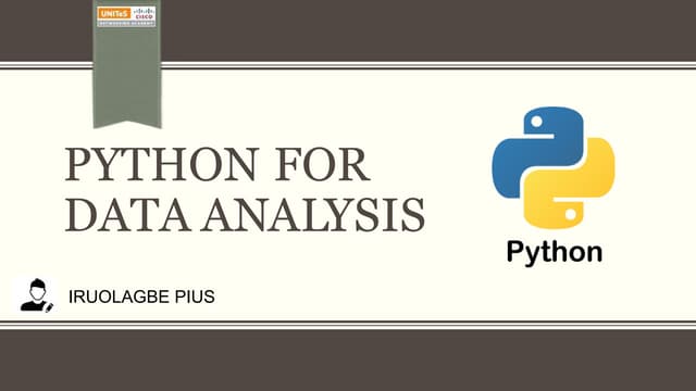 Python (Data Analysis) cleaning and visualize | PPT