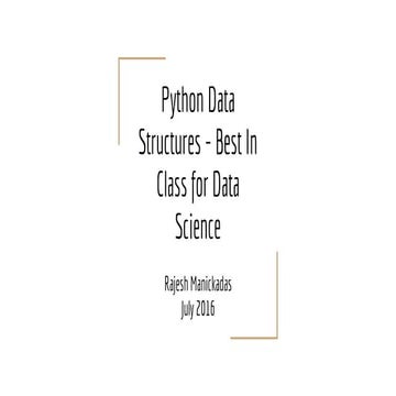 Python data structures - best in class for data analysis | PPT