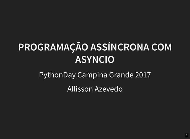 Programação Assíncrona com Asyncio