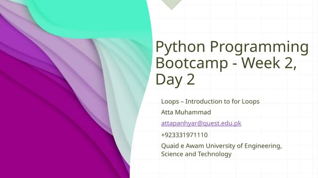 Python Development Workshop DAY 06 QUEST