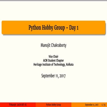 Python Programming Tutorial 1 | PPT