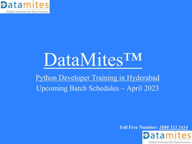 Python Developer Course In Hyderabad-April | PPT