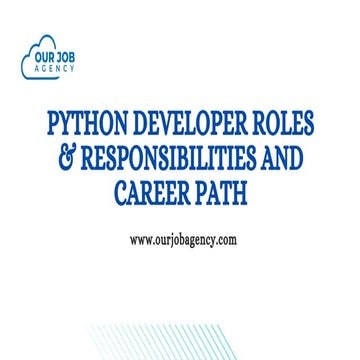 Python Developer Roles & Responsibilities and Career path | PDF