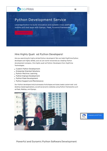 Python Development Service | Python Developer.pptx | Web Development ...