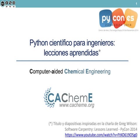Python en ciencia e ingenieria: lecciones aprendidas