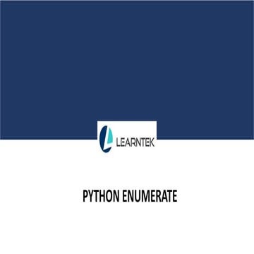 Python enumerate | PPT