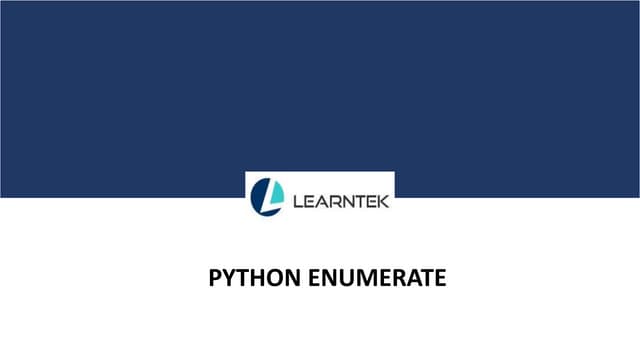 Python enumerate