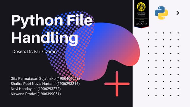Python File Handling | PPT
