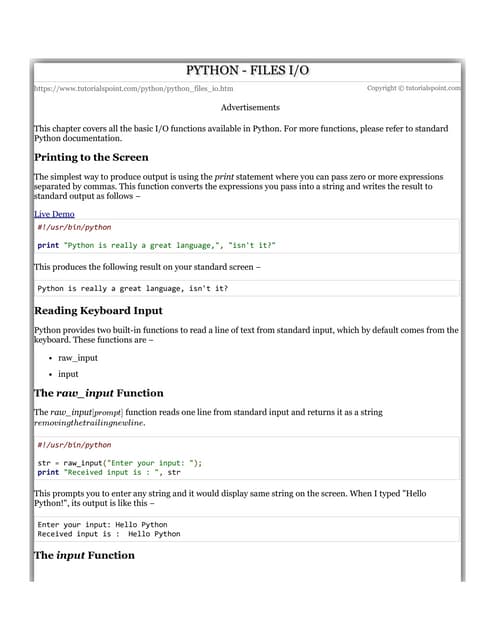 Python file handlings | PPT