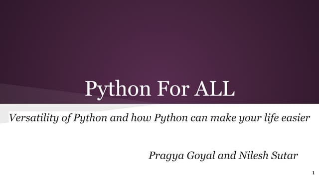 Python for All | PDF