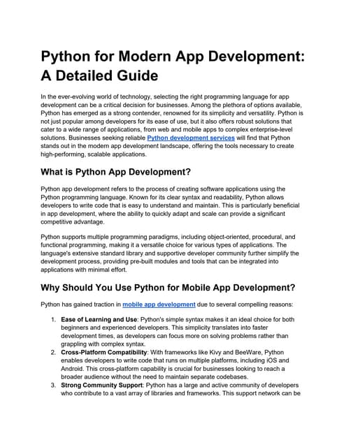 Why Java and Python Are the Cornerstones of Modern Programming | PDF
