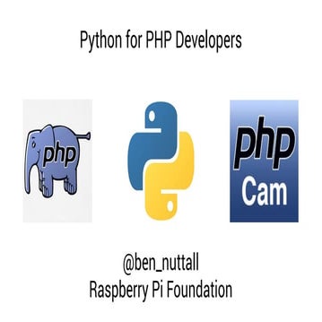 Python for PHP developers | PPT