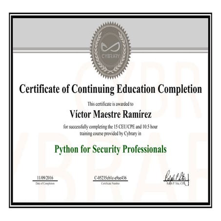 Python for Security Professionals Certificate | PDF