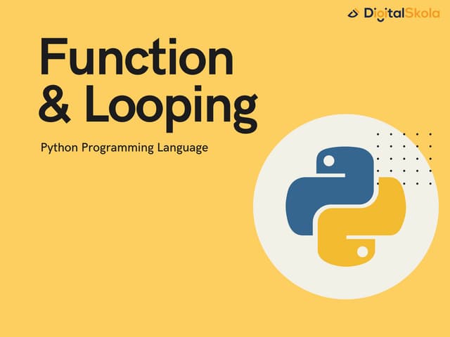 Python Function and Looping | PPT