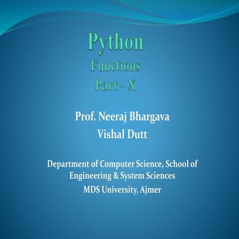 Python functions part10 | PPT