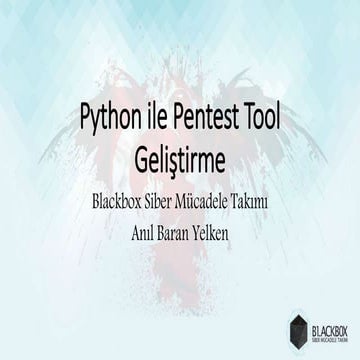 SDU Siber Güvenlik Zirvesi - Anıl Baran Yelken - Python ile Sızma Testi ...