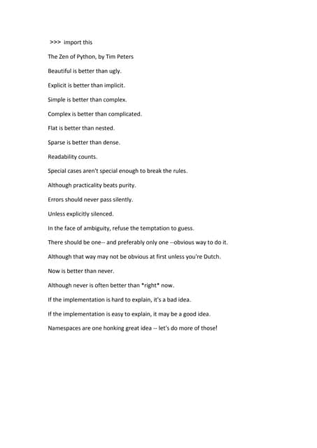 Zen of Python
