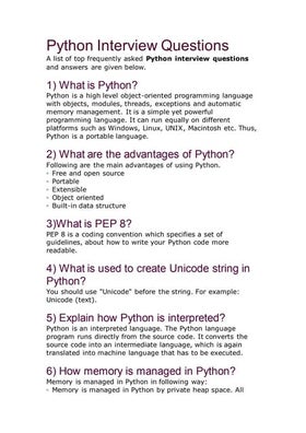 Python Interview Questions And Answers 2019 | Edureka | PPT