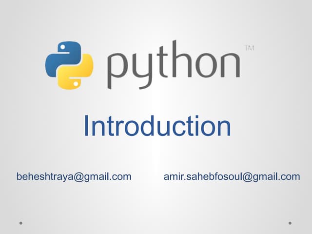 Python Introduction