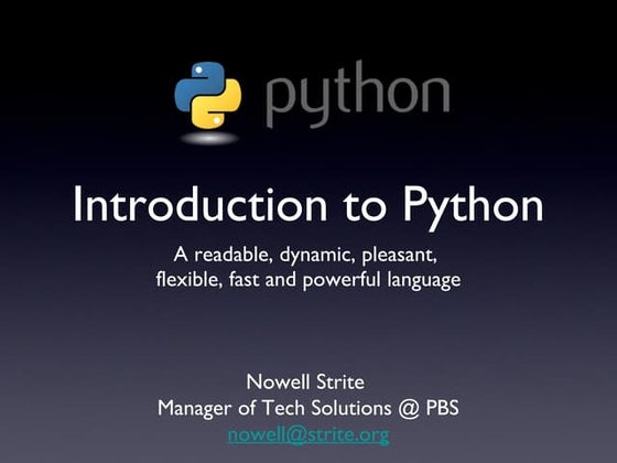 Introduction to Python