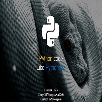 The Zen of Python Code Style | PPT