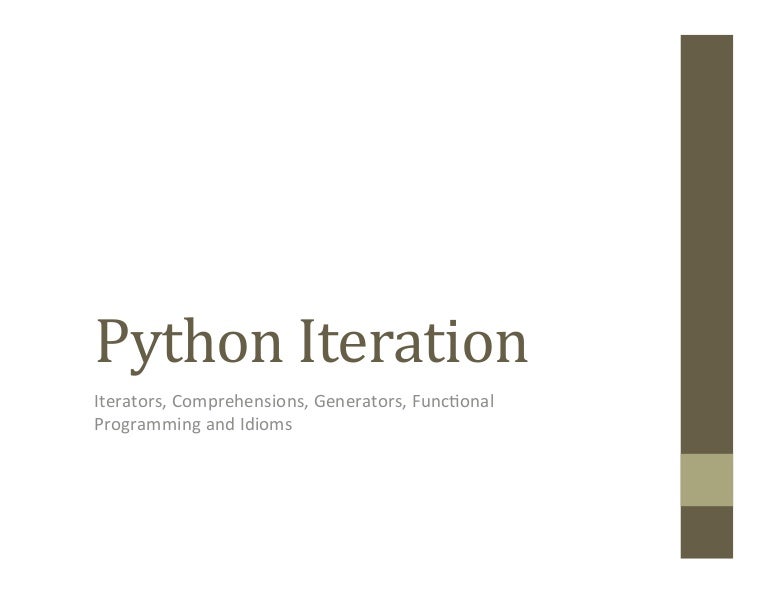 Python iteration